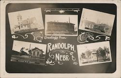 Greetings from Randolph MultiView Nebraska Postcard Postcard Postcard