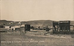 Stock yard & Coaling Station Whitman, NE Postcard Postcard Postcard