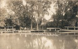 Boat Landing, Horkey's Park Postcard