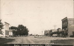 Looking Along Main Street Marquette, NE Postcard Postcard Postcard