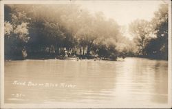 Sand Bar In Blue River Postcard