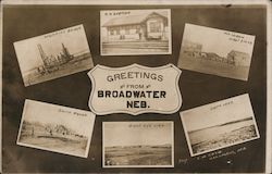 Greetings From Broadwater Nebraska MultiView Postcard