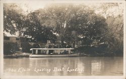 "The Elain" Leaving Boat Landing Postcard