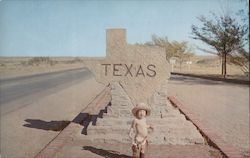 Texas Welcome Marker Postcard