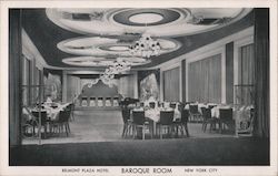 Hotel Belmont Plaza Baroque Room New York, NY Postcard Postcard Postcard