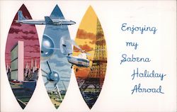 Enjoying my Sabena Holiday Abroad Airline Advertising Postcard Postcard Postcard