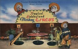 Tropical Hobbyland Monkey Circus Miami, FL Postcard Postcard Postcard