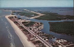 Bonita Springs Beach on Gulf of Mexico. Causeway crossing on Old Hickory Creek Postcard