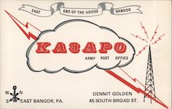 KA3APO Army post office East Bangor, PA Postcard Postcard Postcard