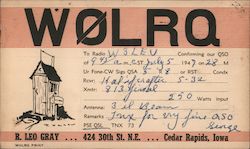 W0LRQ Cedar Rapids, IA Postcard Postcard Postcard