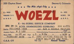 W0EZL Denver, CO Postcard Postcard Postcard