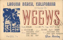 W6GWS Laguna Beach, CA Postcard Postcard Postcard