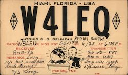 W4LEQ - Antonio G.O. Gelineau Postcard