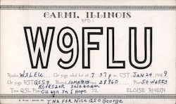 W9FLU Carmi, IL Postcard Postcard Postcard