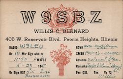 W9SBZ Peoria Heights, IL Postcard Postcard Postcard