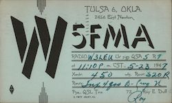 W5FMA Tulsa, OK Postcard Postcard Postcard