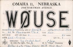 W0USE Omaha, NE Postcard Postcard Postcard