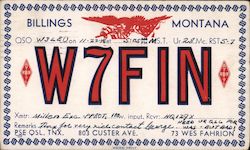 W7FIN Billings, MT Postcard Postcard Postcard