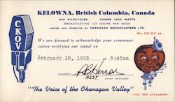 CKOV Kelowna, BC Canada British Columbia Postcard Postcard Postcard