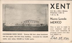 XENT Radio Station Nevo Laredo, Mexico Postcard Postcard Postcard