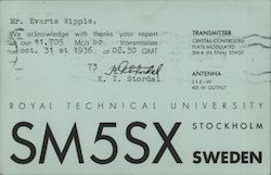 SM5SX Royal Technical University Postcard