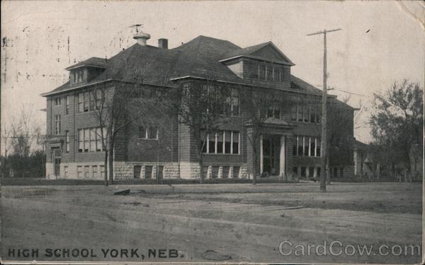 High School York, NE Postcard