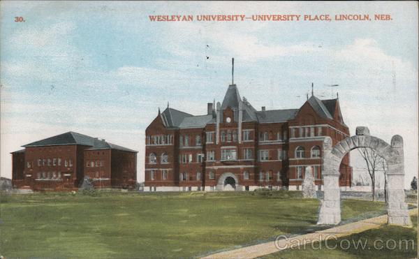 Wesleyan University-University Place Lincoln, NE Postcard