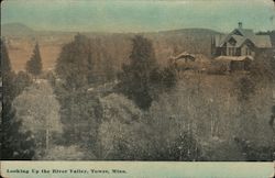 Looking Up the River Valley Tower, MN Postcard Postcard Postcard