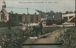 Waiting Station, Como Park Postcard