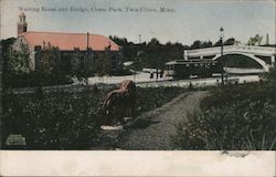 Waiting Room and Bridge, Como Park Postcard