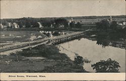 River Scene, Warrond, Minn. Postcard