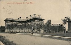 City Hospital, St. Paul. Minn. Minnesota Postcard Postcard Postcard