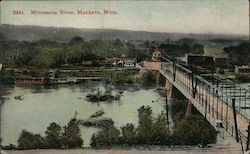 Minnesota River Mankato, MN Postcard Postcard Postcard