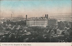 A view of City Hospital St. Paul, MN Postcard Postcard Postcard