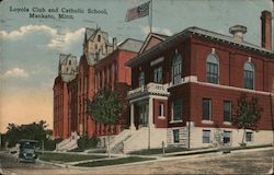 Loyola Club and Catholic School Postcard