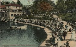 Scene at Delaware Park Lake Postcard