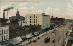 Washington Avenue looking North Lansing, MI Postcard Postcard Postcard