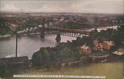 Mississippi River Showing R.R. & Wagon Bridges St. Cloud, MN Postcard Postcard Postcard