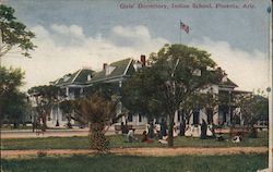 Girl's Dormitory, Indian School Phoenix, AZ Postcard Postcard Postcard