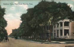 Residence Scene, Main Street Houston, TX Postcard Postcard Postcard