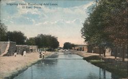 Irrigating Canal, Reclaiming Arid Lands Postcard