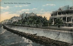 East End Sea Wall Galveston, TX Postcard Postcard Postcard