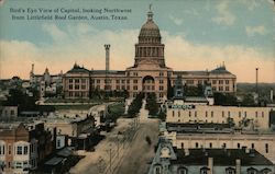 Bird's Eye View of Capitol, looking Northwest from Littlefield Roof Garden Austin, TX Postcard Postcard Postcard