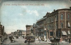 O. Street Looking East from 10th. Street Lincoln, NE Postcard Postcard Postcard