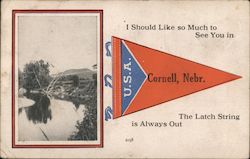 I should like so much to see you in Cornell, Nebr. Nebraska Postcard Postcard Postcard