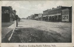 Broadway (Looking South) Fullerton, NE Postcard Postcard Postcard