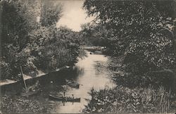 Boats on a River near Crete, a Good Place to Be Postcard