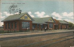 Burlington Depot Crete, NE Postcard Postcard Postcard