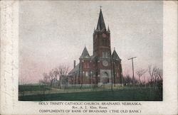 Holy Trinity Catholic Church - Compliments of Bank of Brainard Nebraska Postcard Postcard Postcard