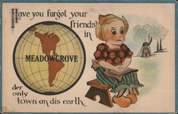 Have You Furgot Your Friends in der only town on dis Earth? Postcard